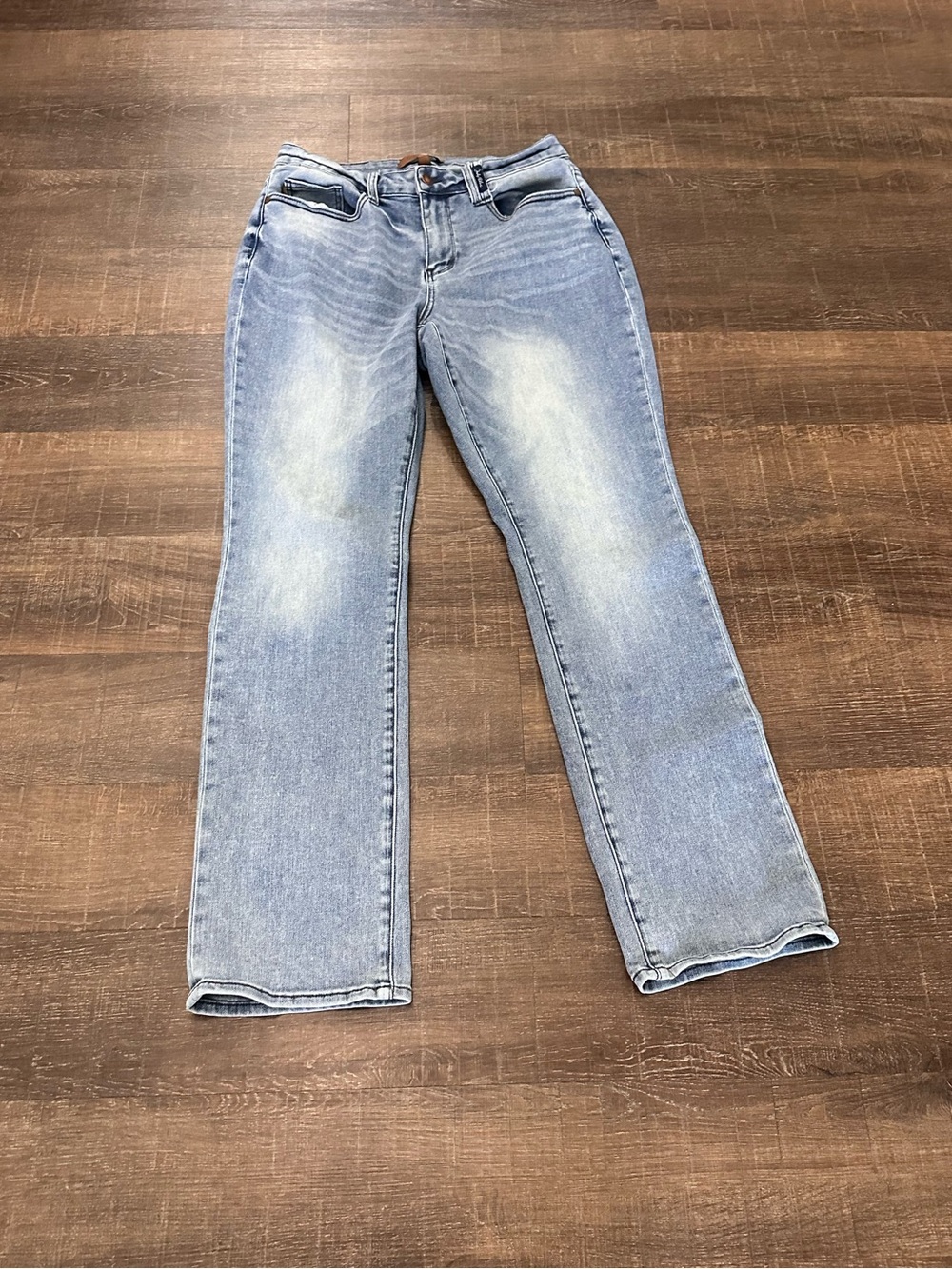Judy Blue High Rise Light Blue Denim Wash Boot Cut Jeans Size 14W